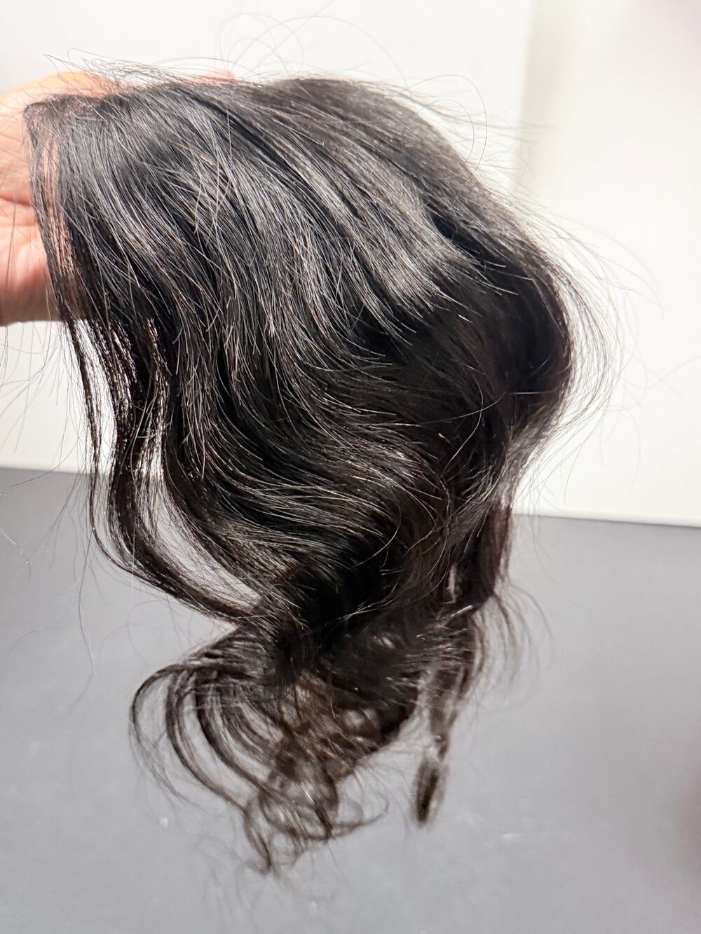 Human Hair 5x5 Lace Closure Body Wave 14" Natural Color Top Piece Wig